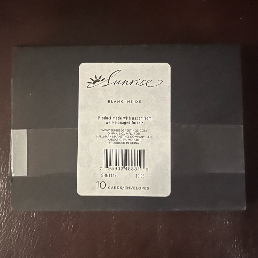 Bundle of 5 Hallmark & Sunrise branded thank you and blank notecards. - Picture 7 of 11